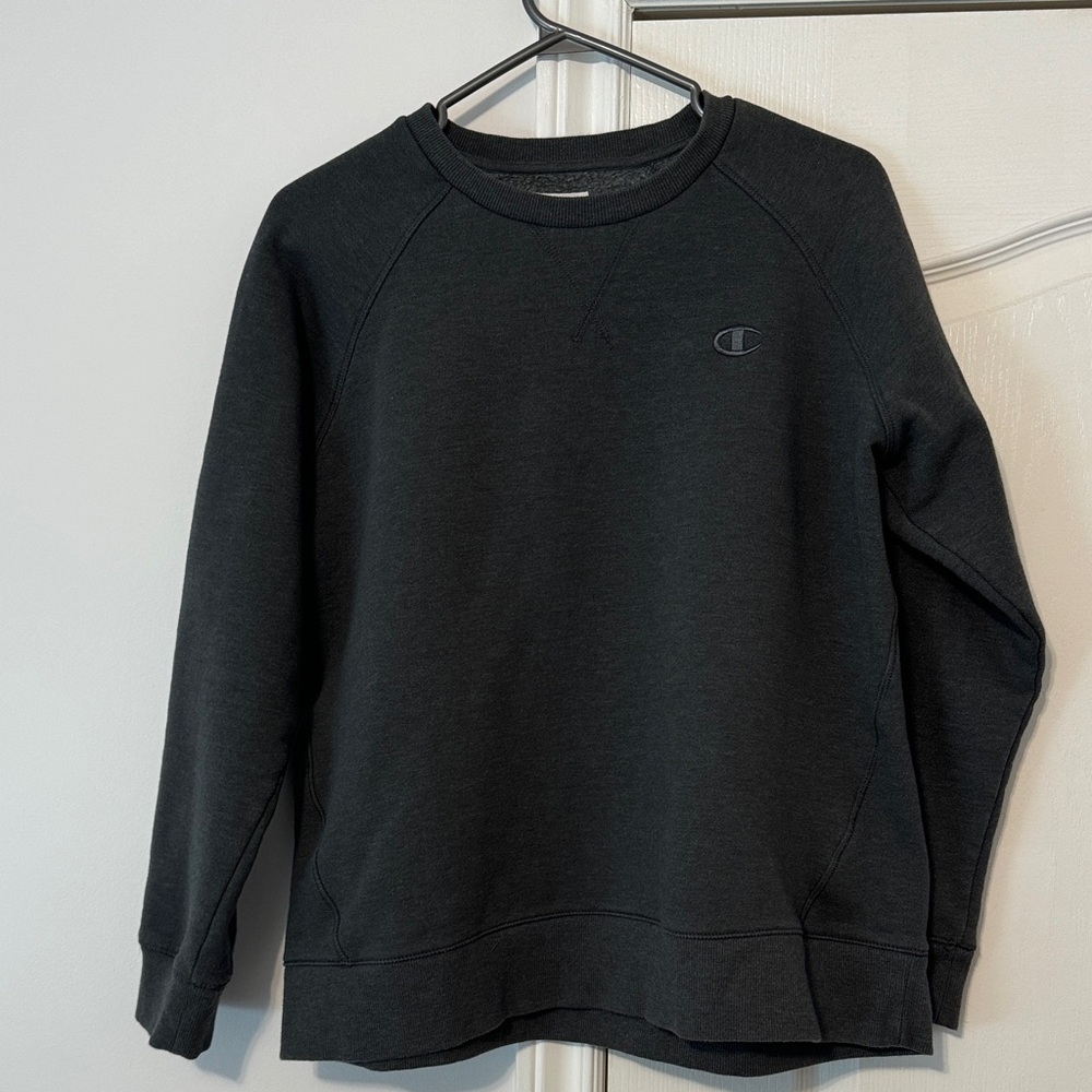 Champion Unisex Dark Gray Crewneck Sweater Large